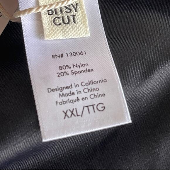 L*Space X Revolve Mackena Bikini Bottom Fused String Black Cream - Picture 9 of 14